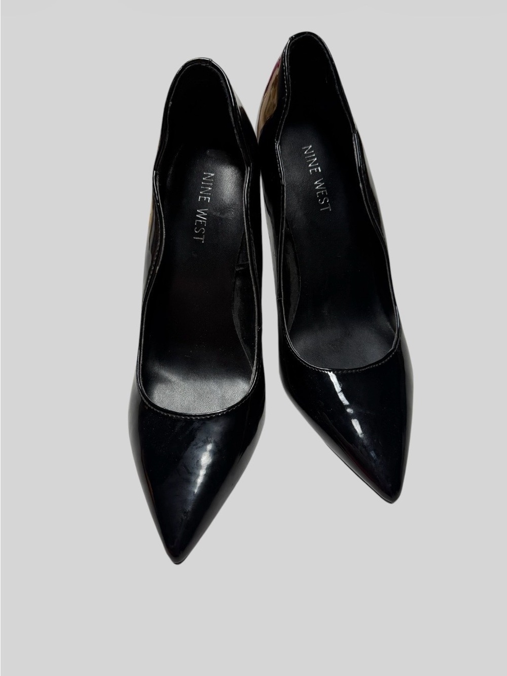 Nine West Black Patent Pointed Stiletto Pumps - Picture 6 of 8